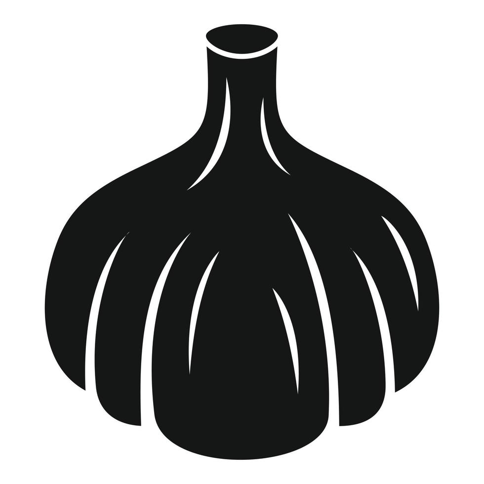 Root garlic icon, simple style vector