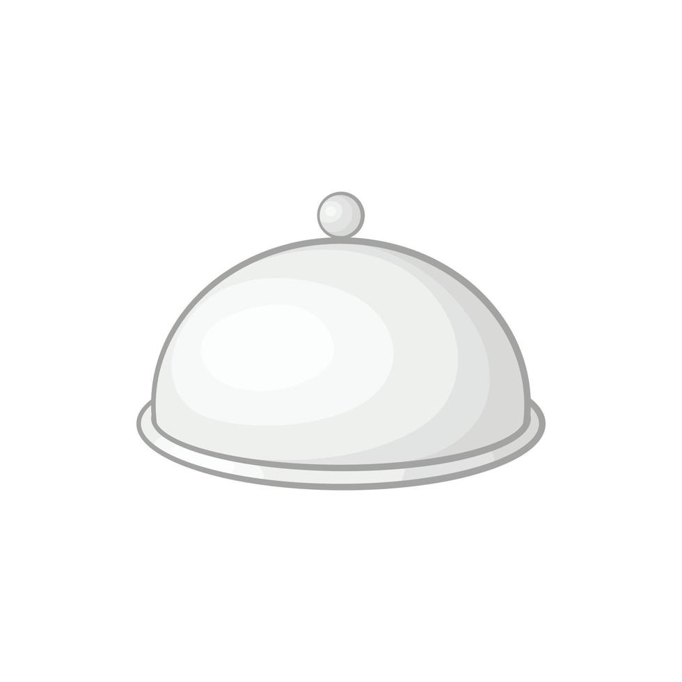 Restaurant cloche icon, cartoon style vector