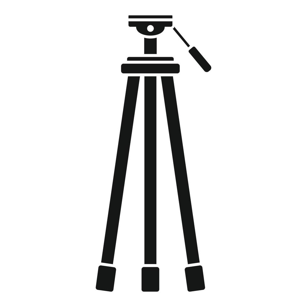 Camera tripod icon, simple style vector