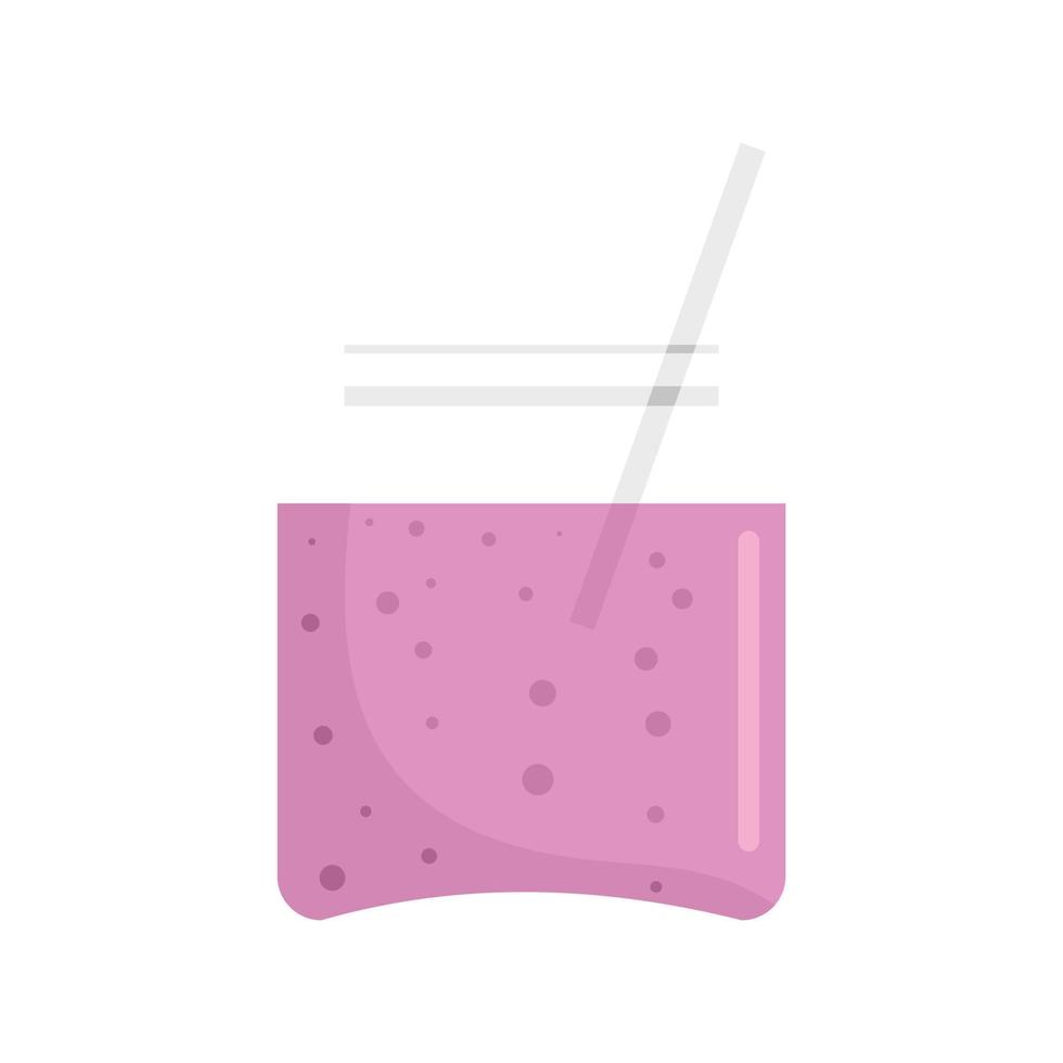 Blackberry smoothie icon, flat style vector