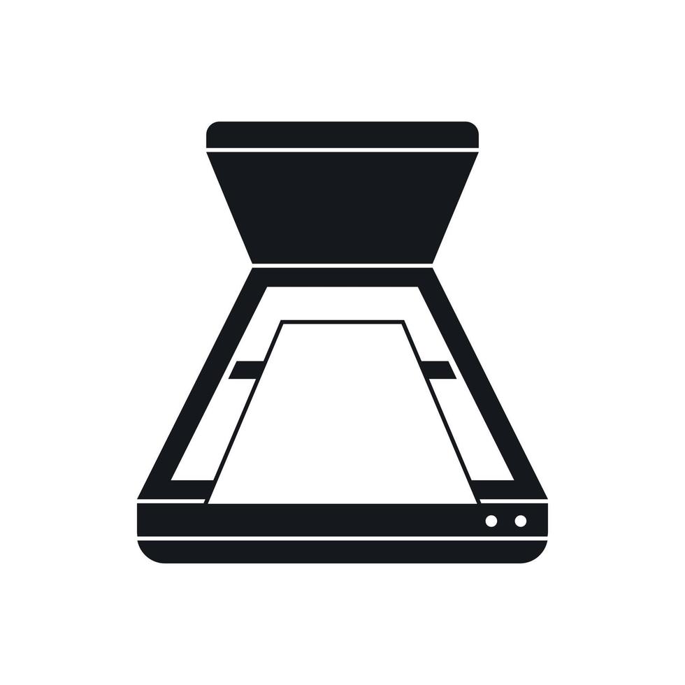 Open scanner icon, simple style vector