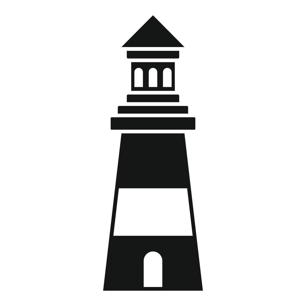 Lighthouse building icon, simple style vector