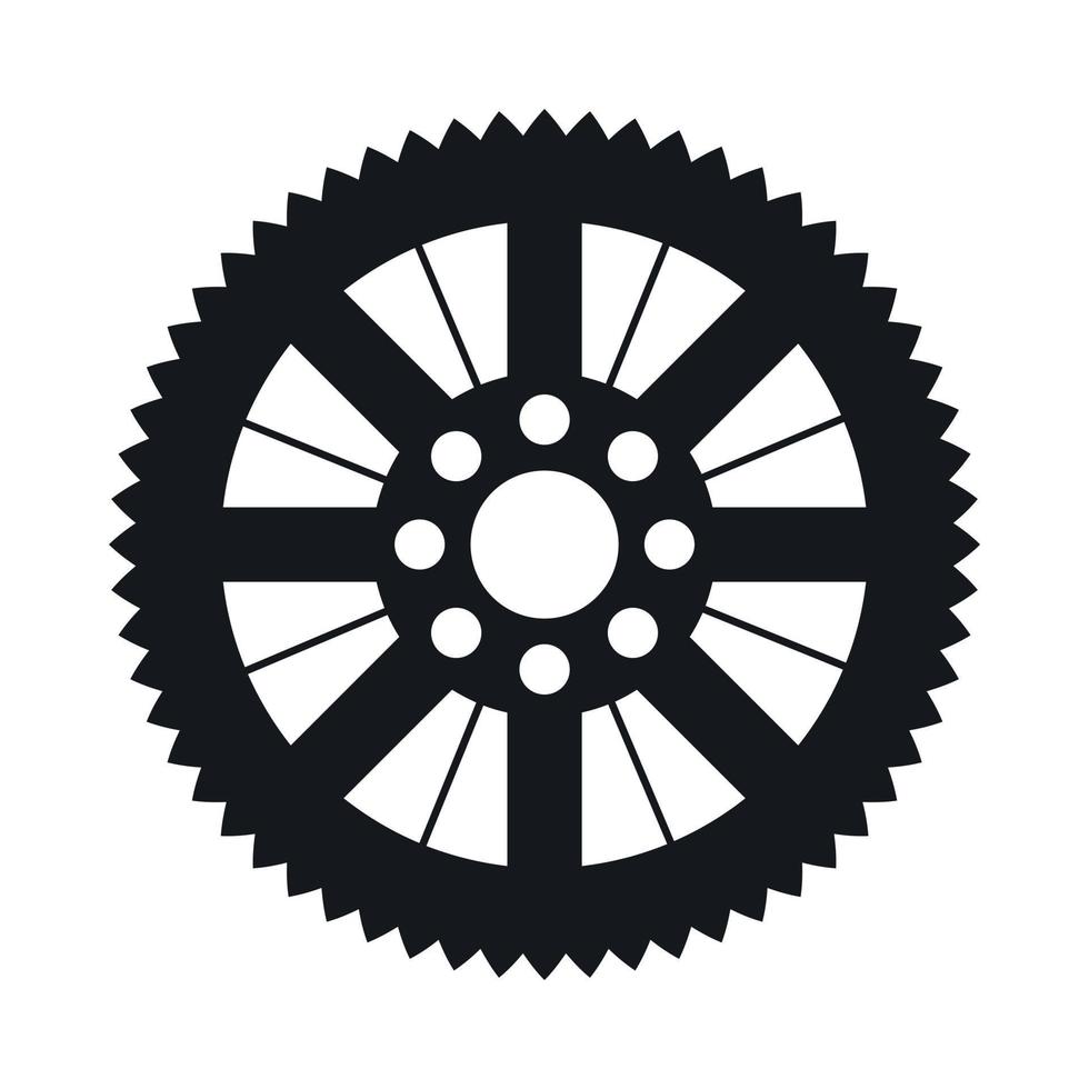 Sprocket from bike icon, simple style vector
