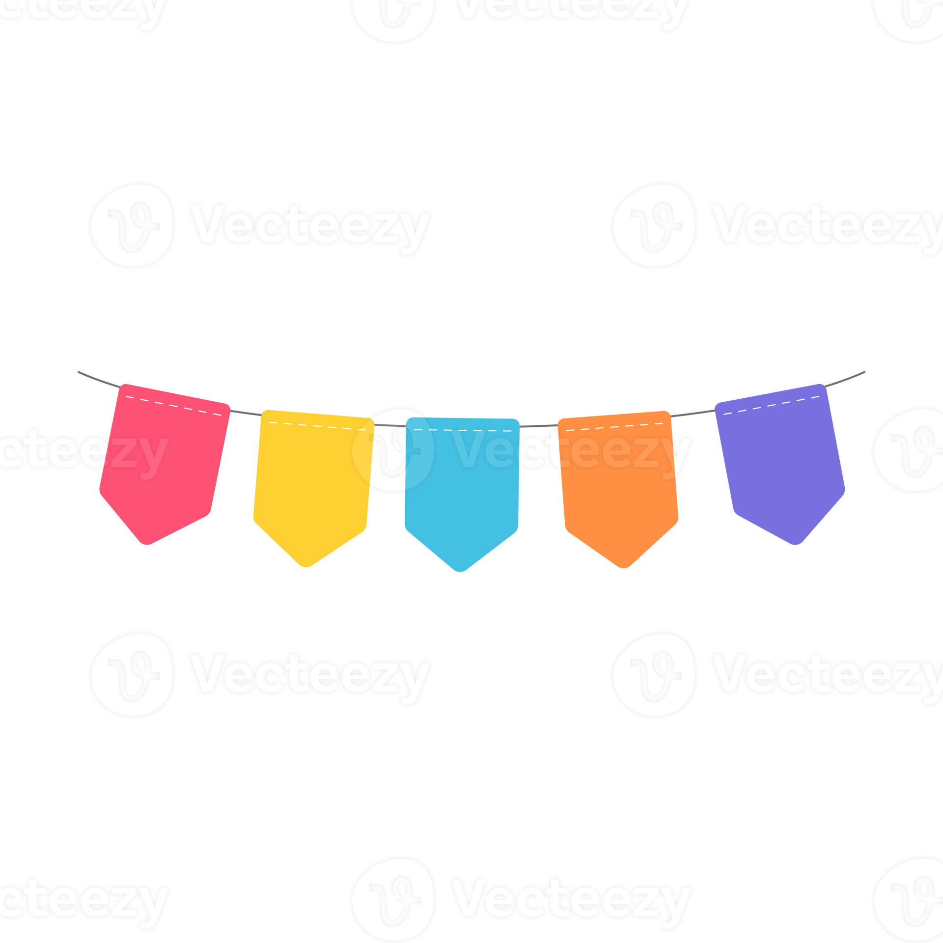 Party bunting flags. Colorful flags to hang at celebration parties