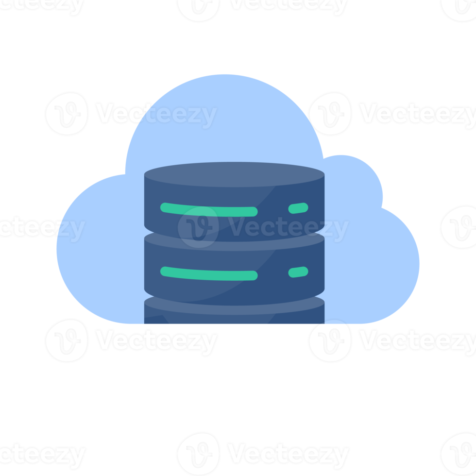 A database for storing large data in the cloud. Mass sharing of information png