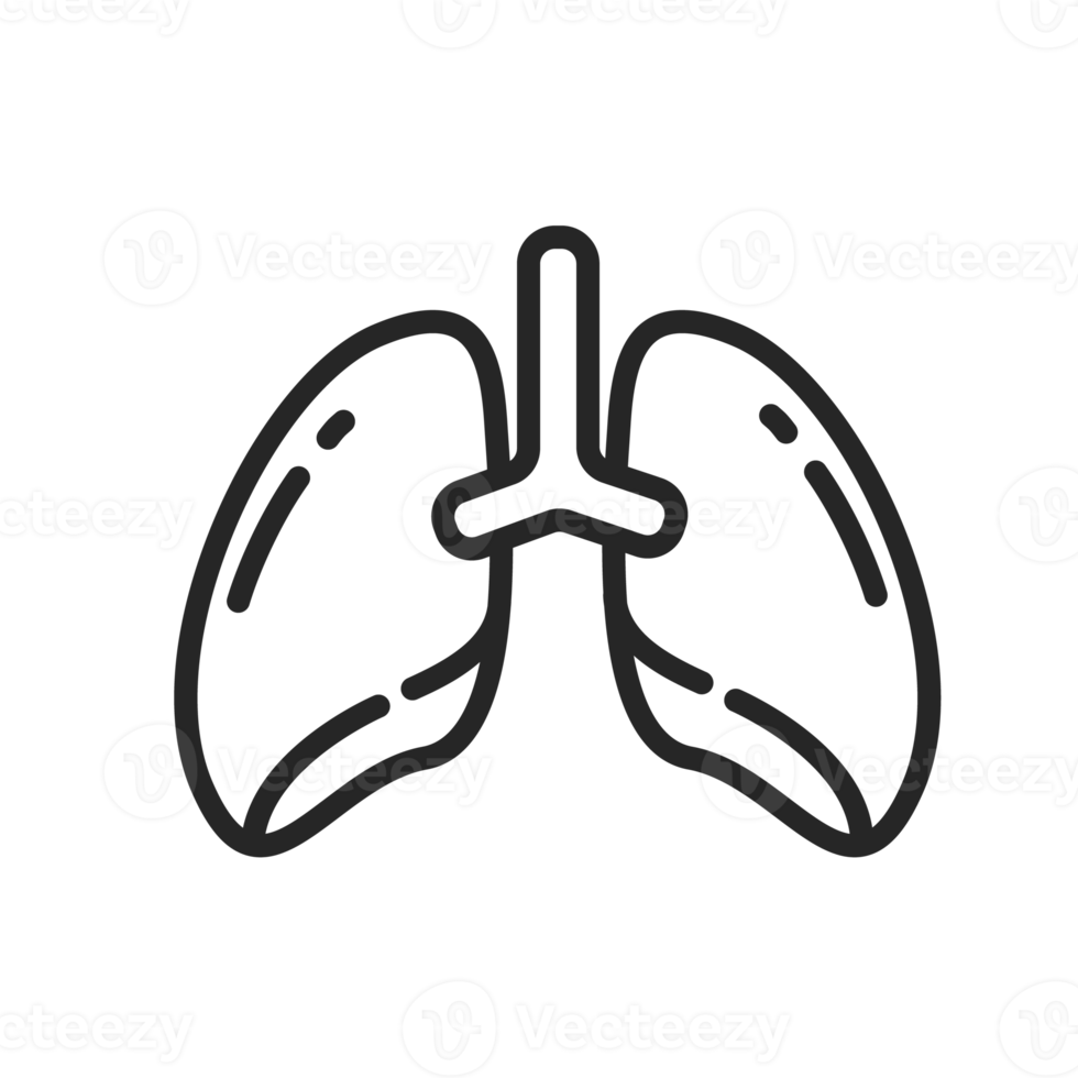 lunga ikon. lungor hjälp till andas syre in i de mänsklig kropp. kropp vård begrepp png