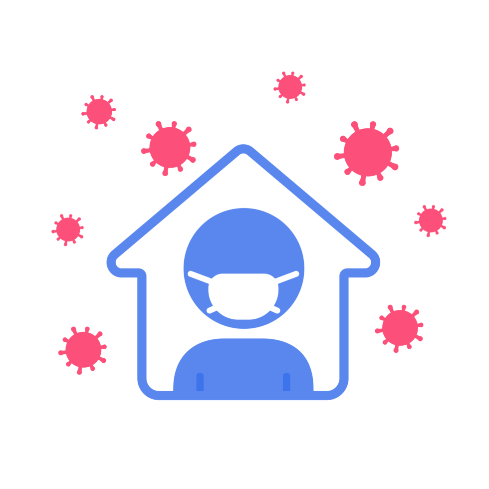 People icon. Social spacing with covid-19 patients to prevent the spread of pathogens. png