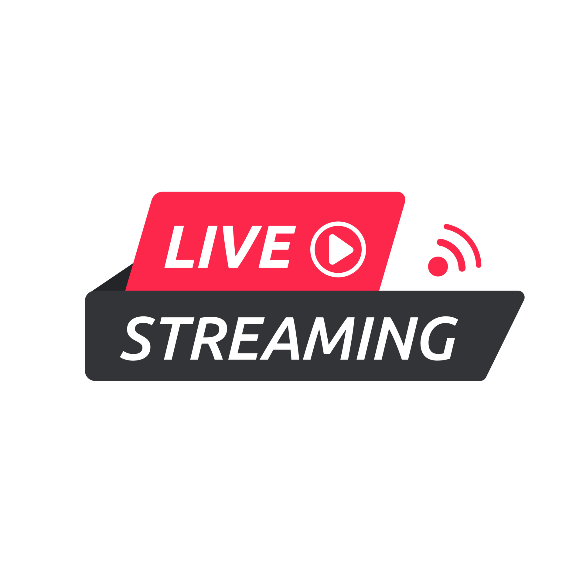 Live streaming symbol set Online broadcast icon The concept of live