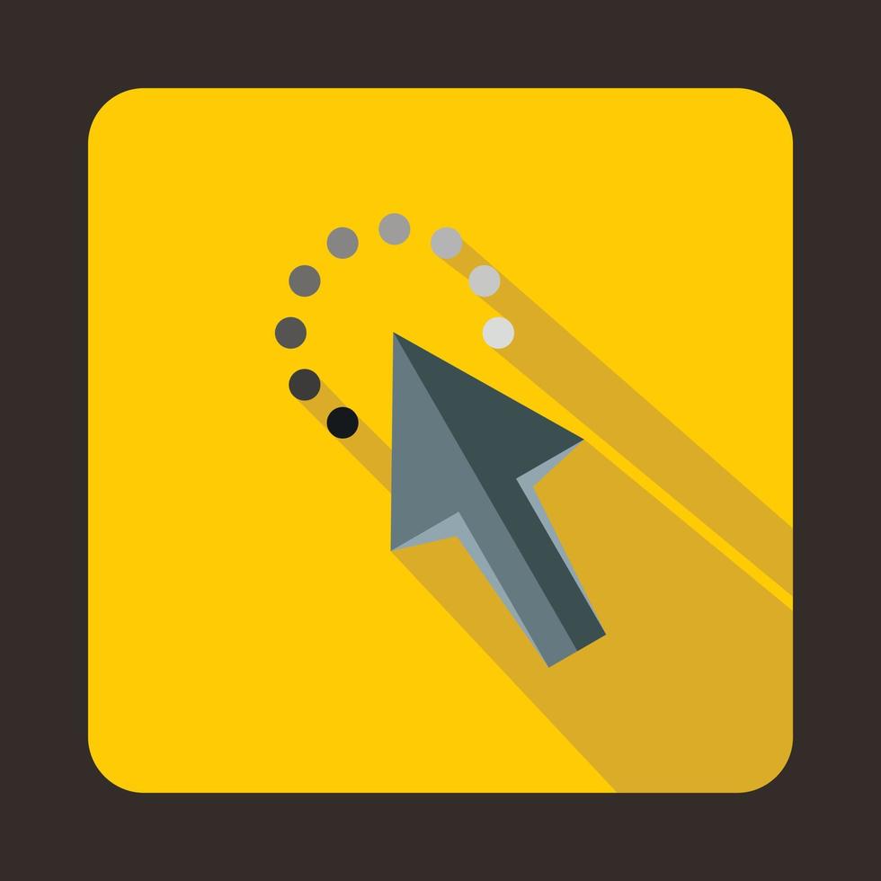 Cursor arrow waiting icon, flat style vector