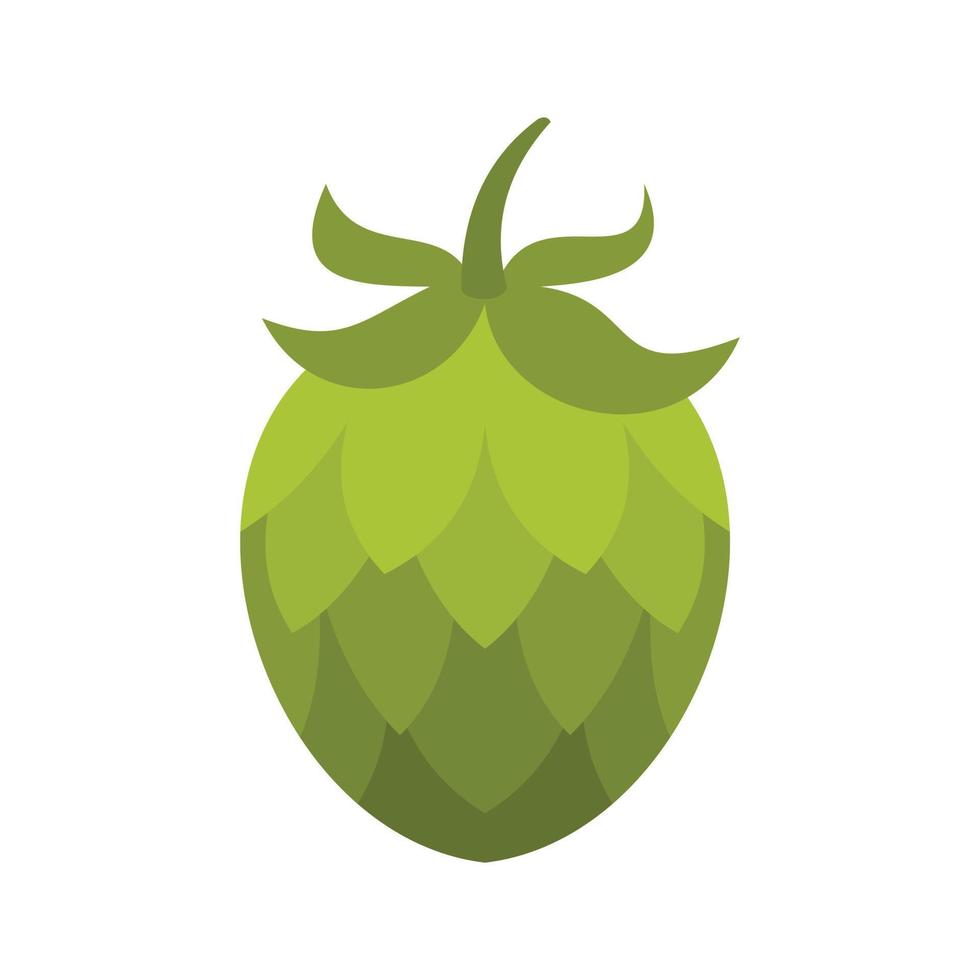 Hop icon, flat style. vector