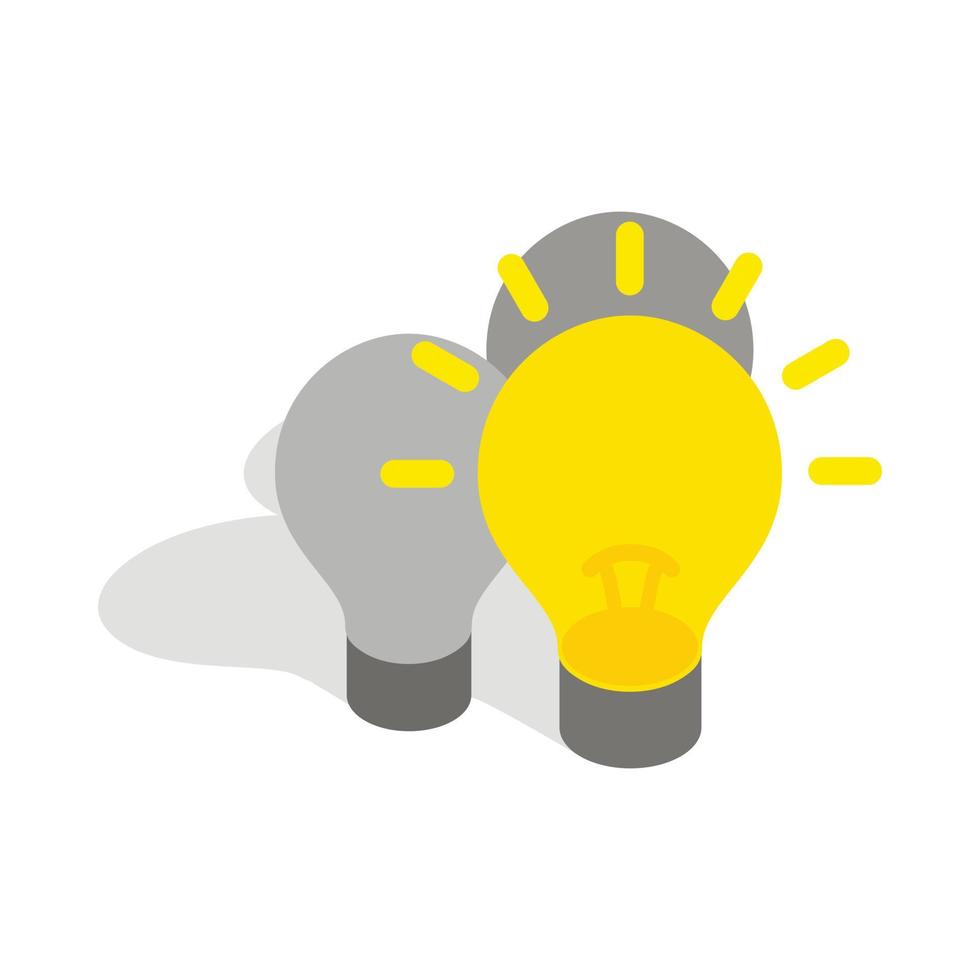 Light stays on icon, isometric 3d style vector