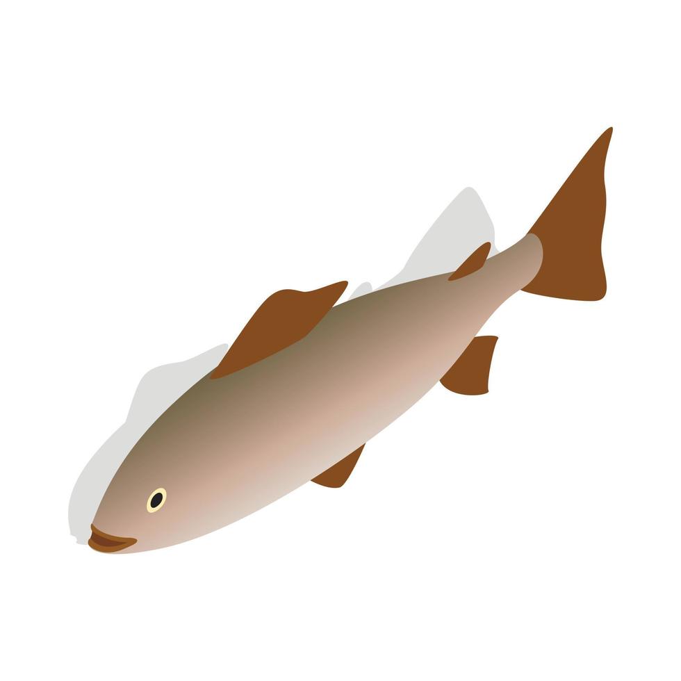 Baltic herring icon, isometric 3d style vector