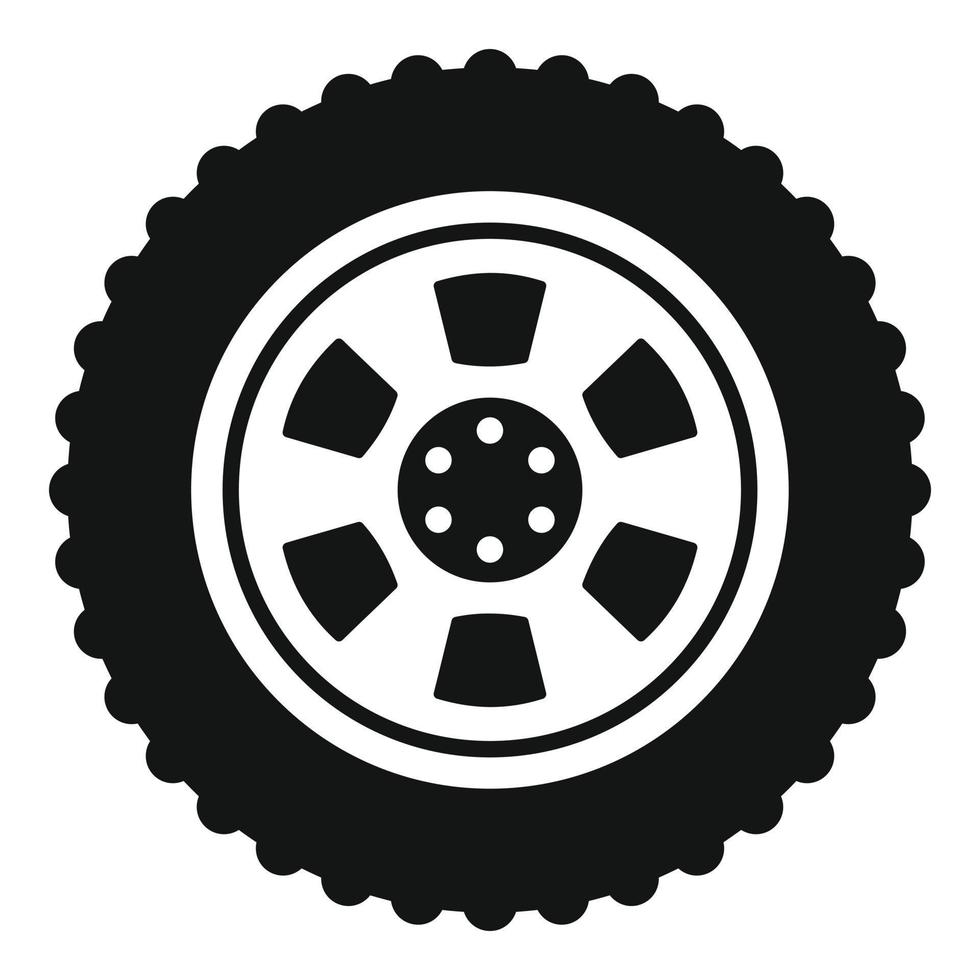 One tire icon, simple style. vector