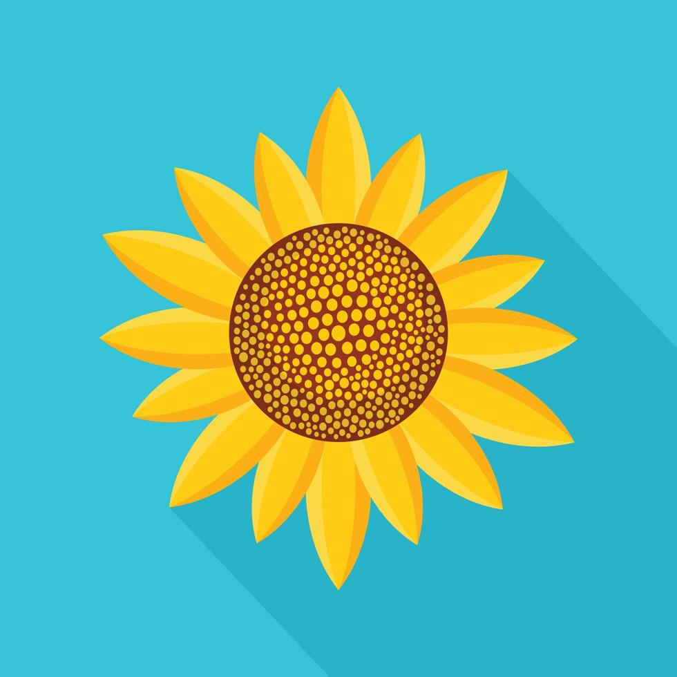 Sunny plant icon, flat style vector