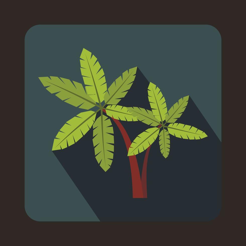 Paln tree icon in flat style vector
