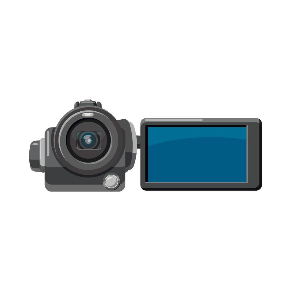 Digital video camera icon, cartoon style vector