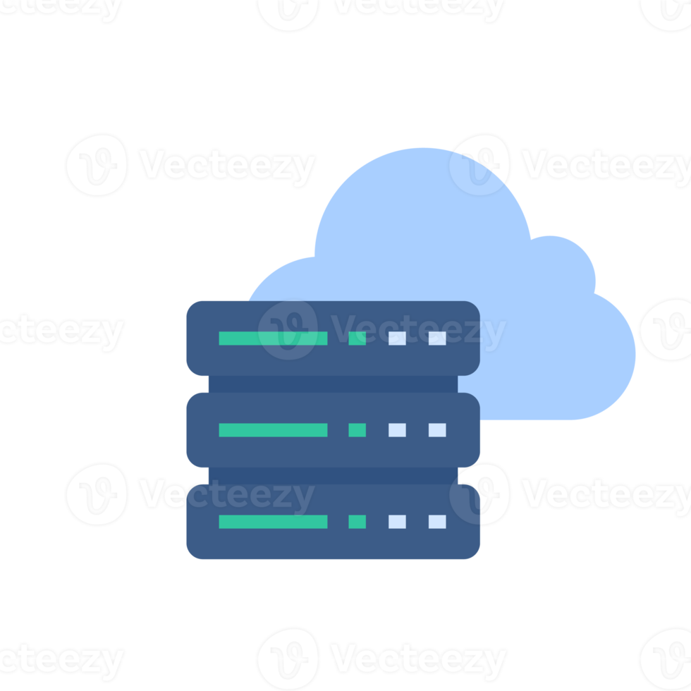 serveurs de centres de données. se connecter au big data sur le cloud. grande quantité de stockage de données png