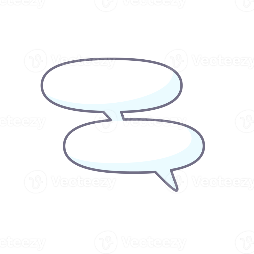 hand drawn speech bubble for chatting cartoon characters png