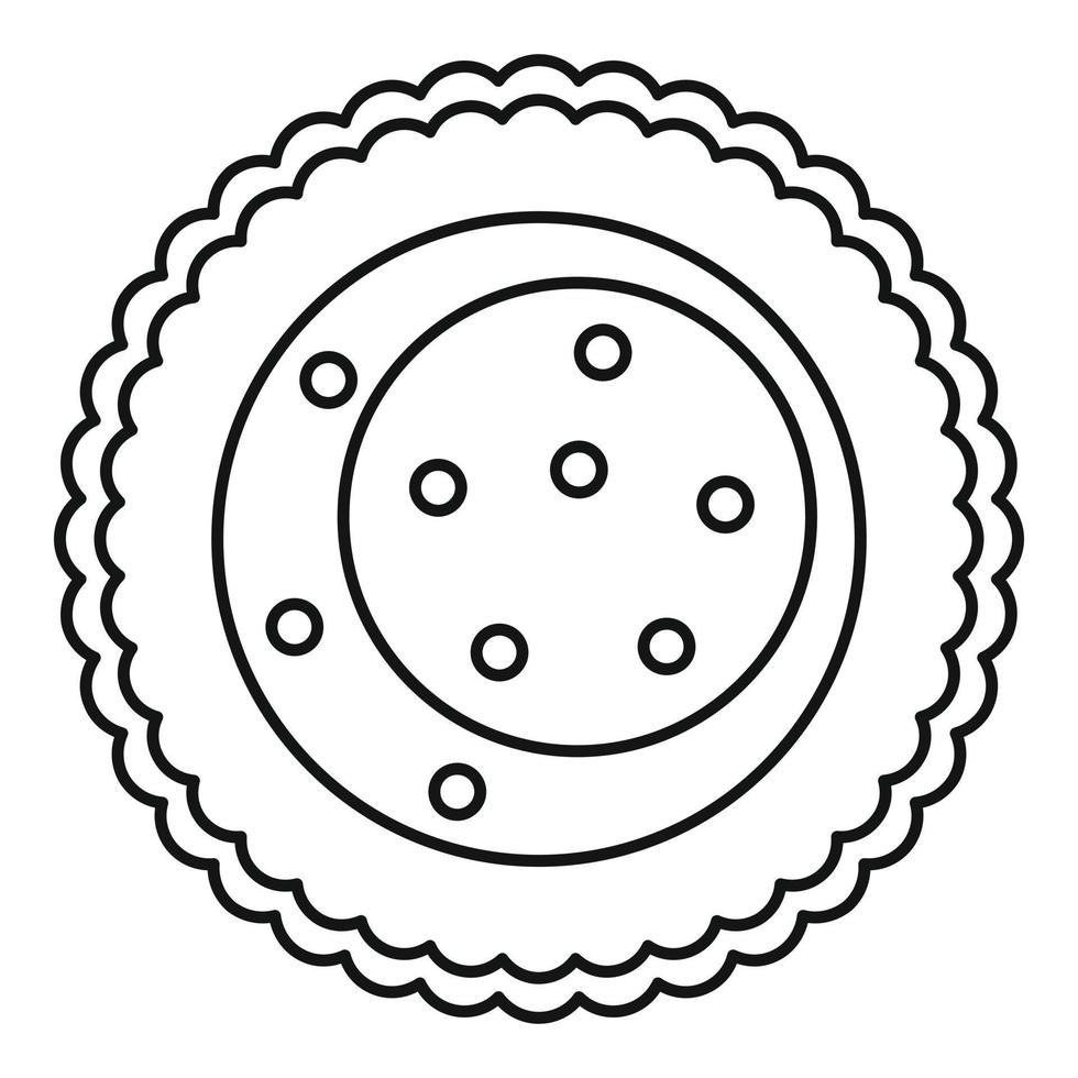 Choco star biscuit icon, outline style vector