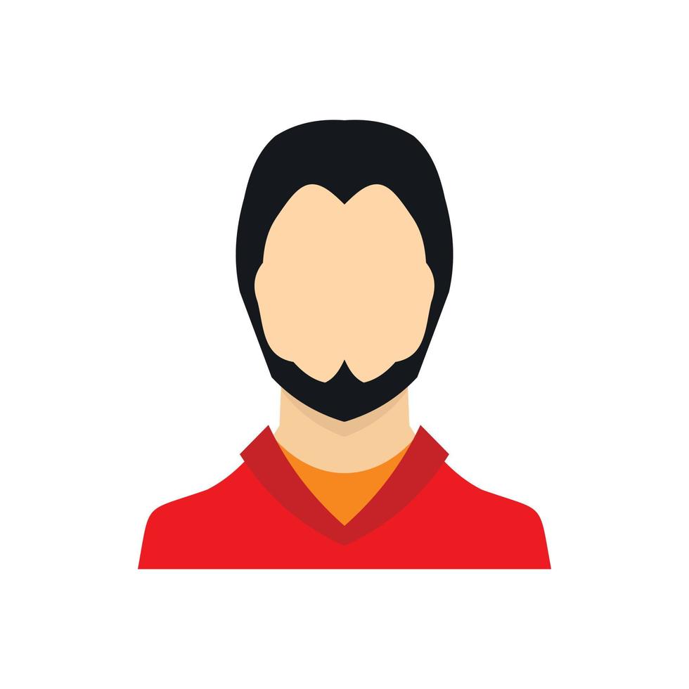 Man with a beard icon in flat style vector