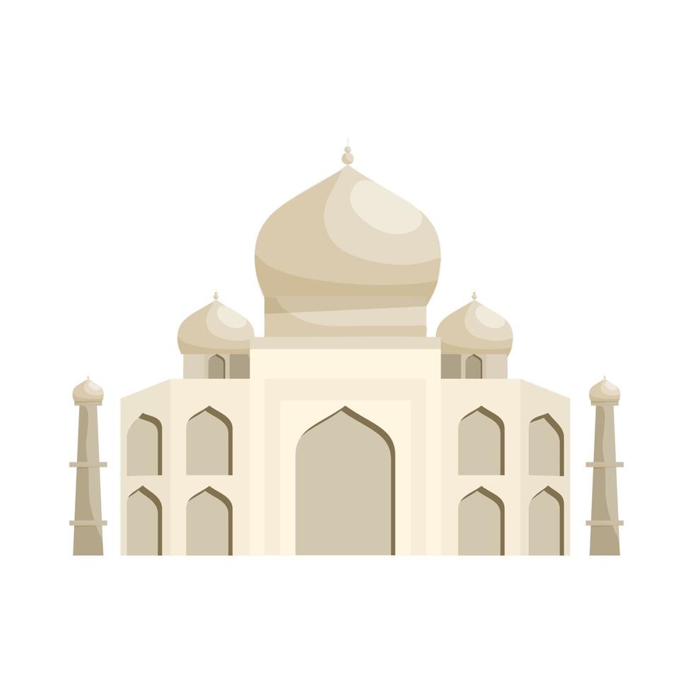 Taj Mahal icon, cartoon style vector