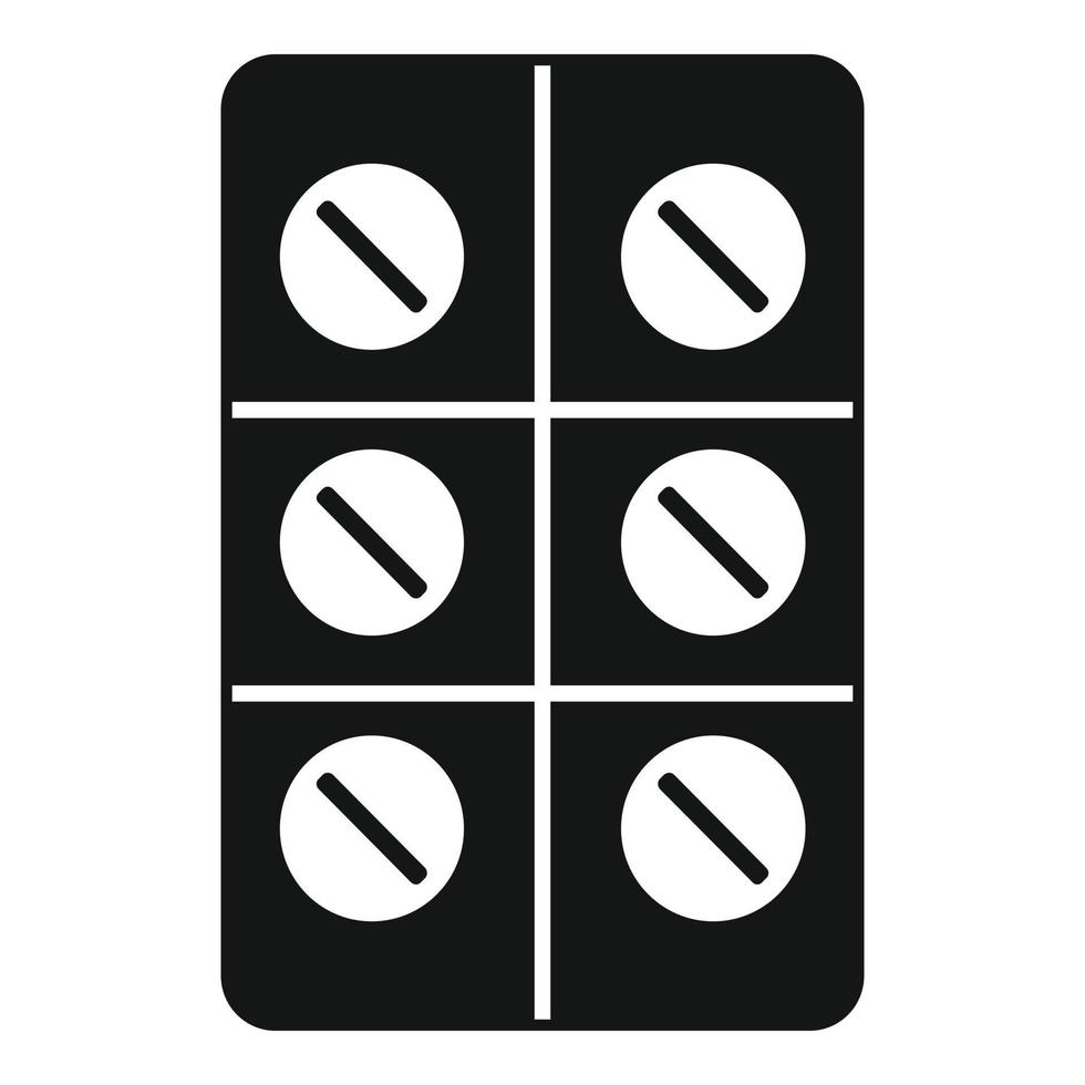 Pillpack icon, simple style vector