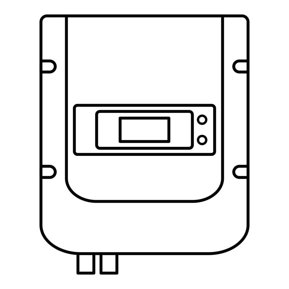 icono de contador eléctrico, estilo de esquema vector