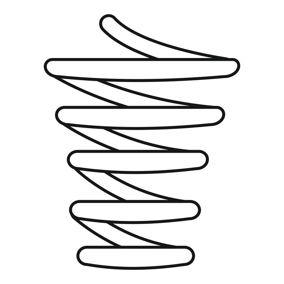 Jump coil icon, outline style vector