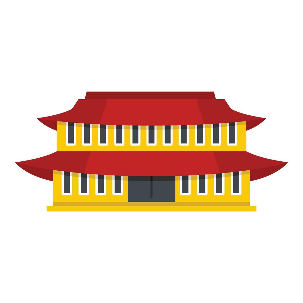 icono de templo pequeño, tipo plano vector