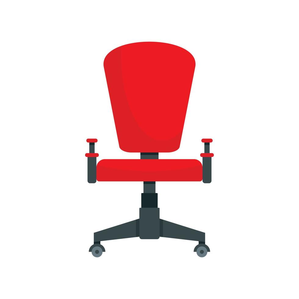 Office desk chair icon, flat style vector