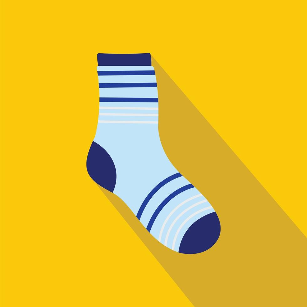 Boy sock icon, flat style vector