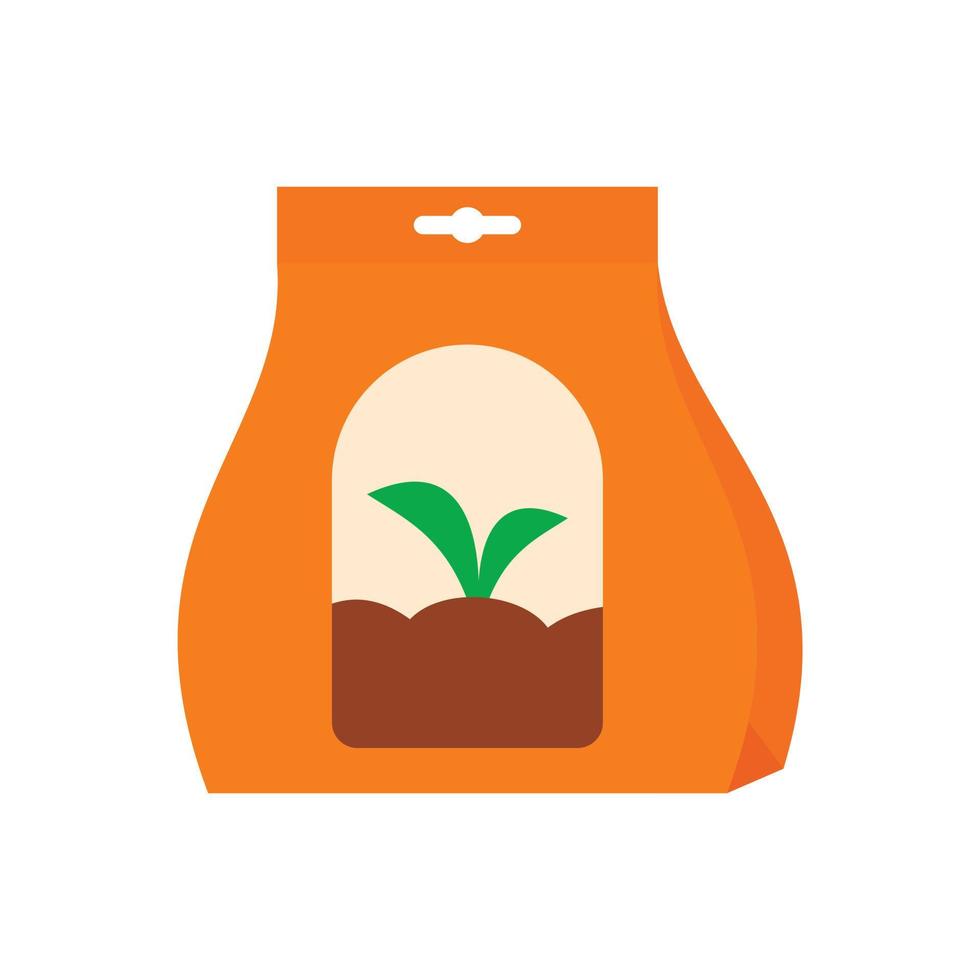 Plant seeds icon, flat style vector