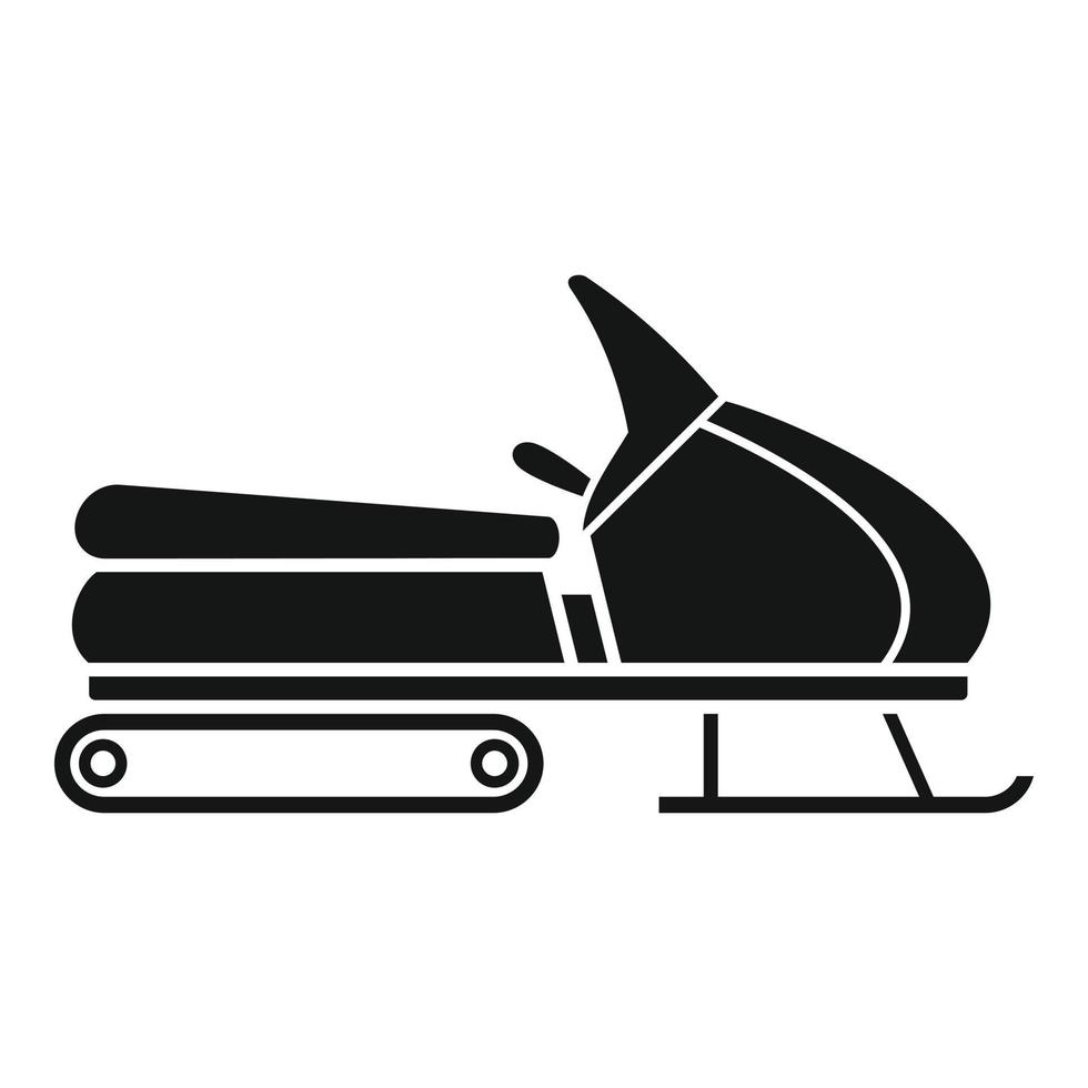 Santa snowmobile icon, simple style vector