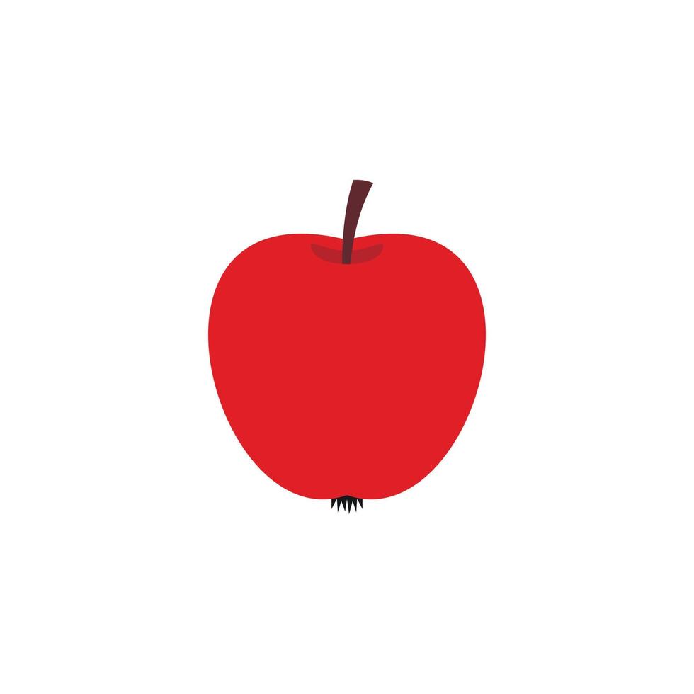 Red apple icon in flat style 14492209 Vector Art at Vecteezy