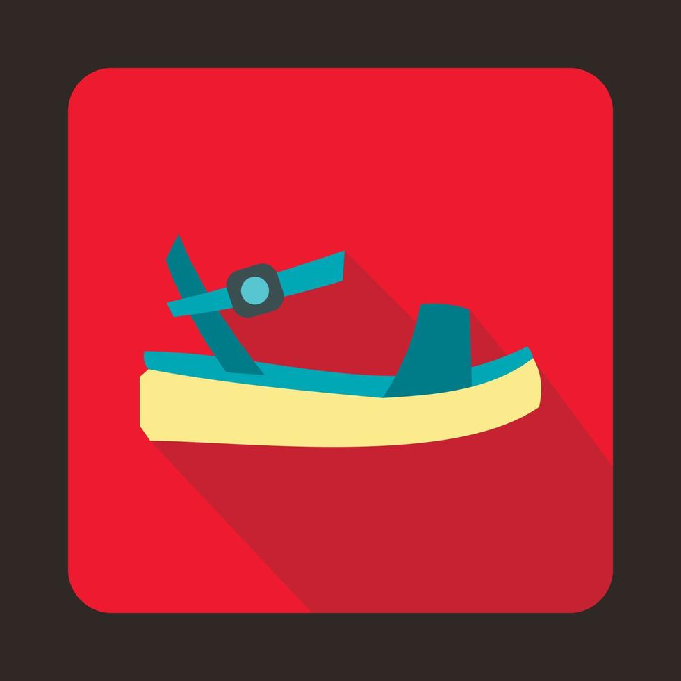 Women platform sandal icon, flat style vector