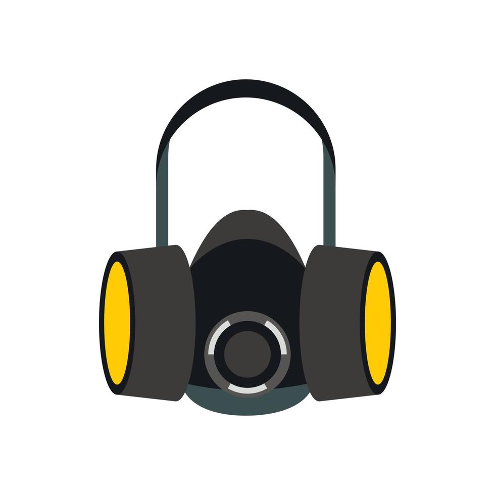 Respirator icon in flat style vector