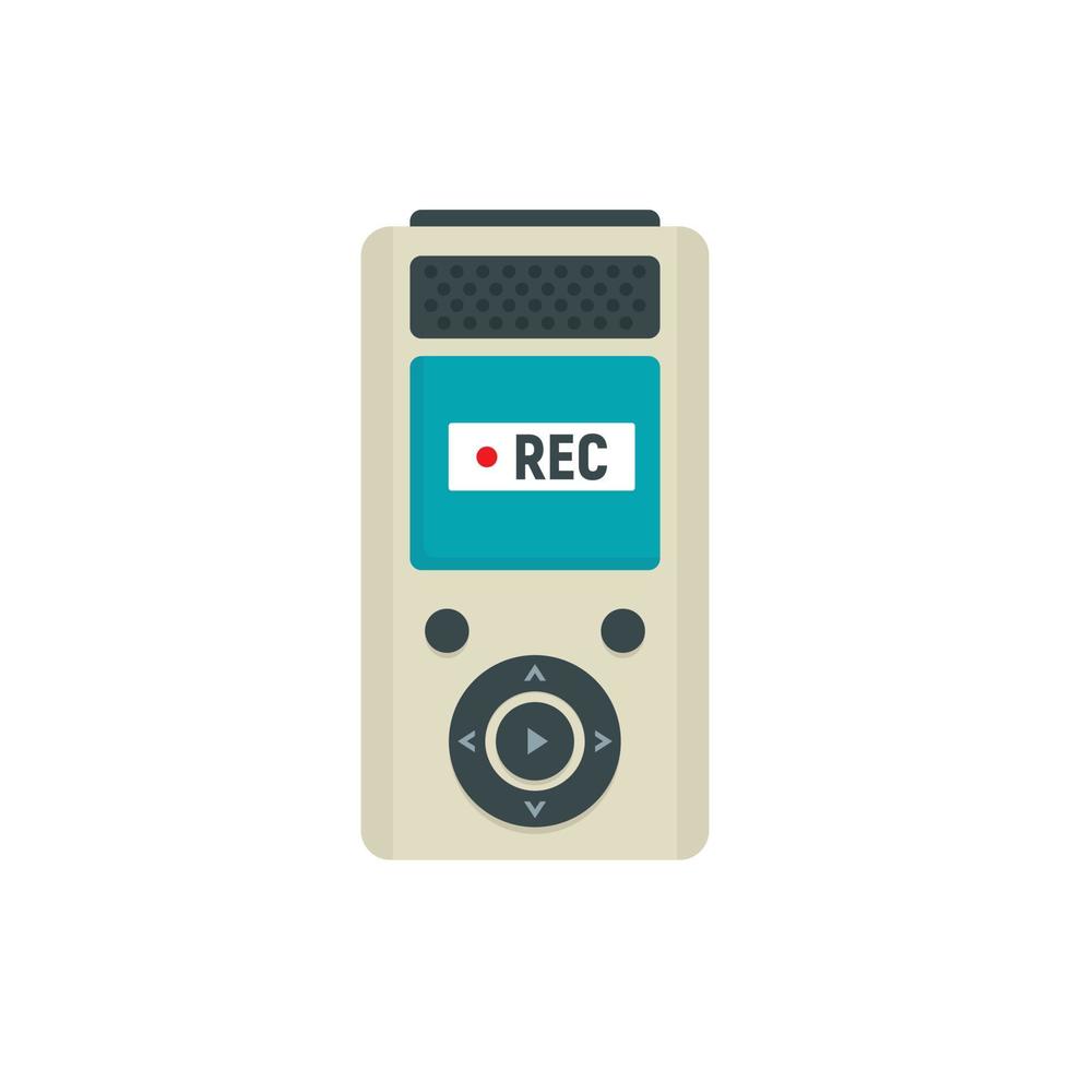 Modern dictaphone icon, flat style vector