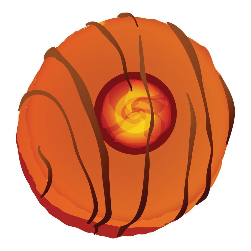 icono de galleta de gelatina, estilo de dibujos animados vector
