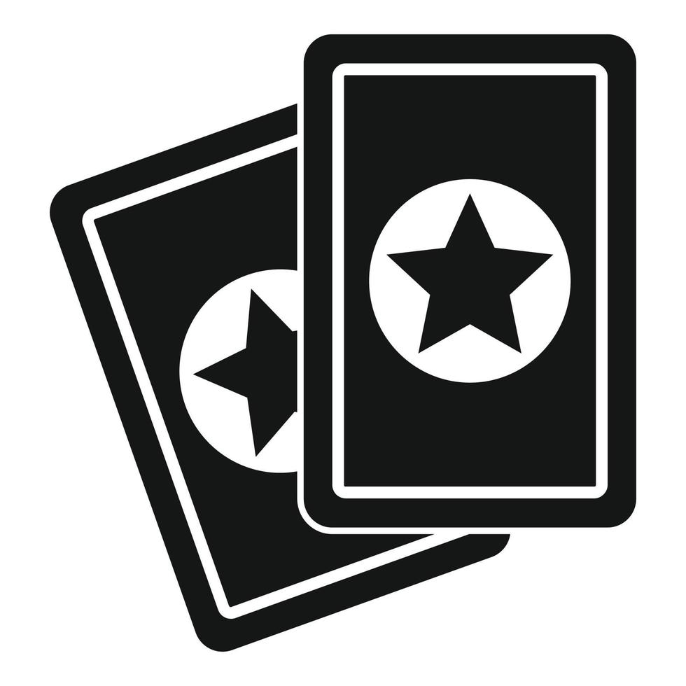 Magic cards icon, simple style vector