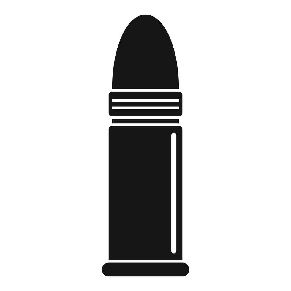 Biathlon bullet icon, simple style vector