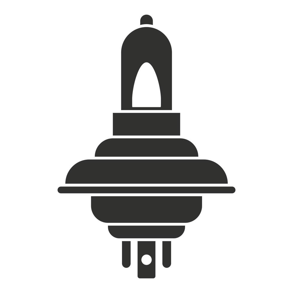 Car light bulb icon, simple style vector