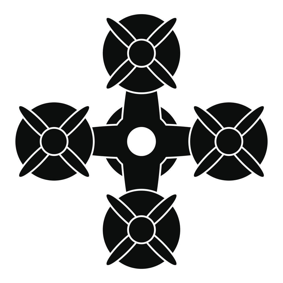 icono de drone militar, estilo simple vector
