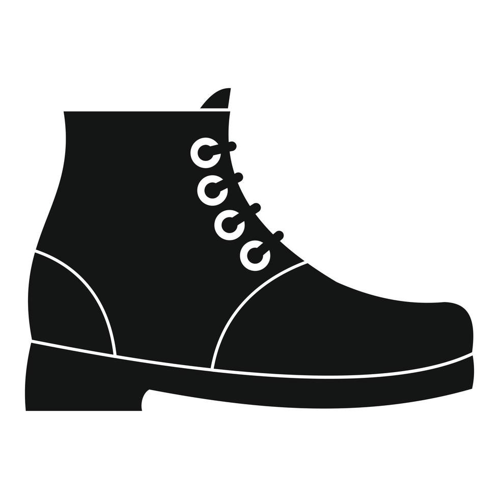 vector de icono de botas de senderismo simple