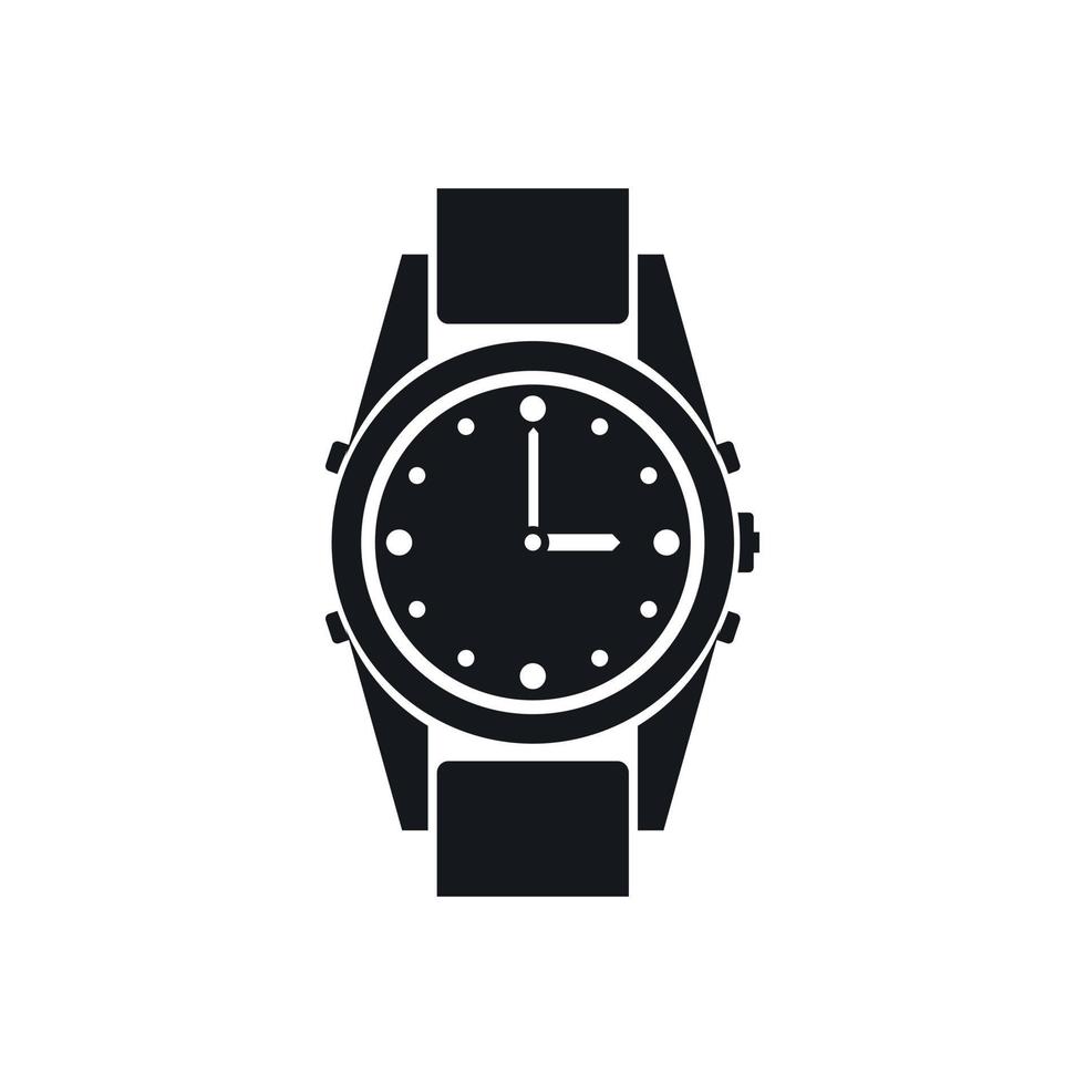 icono de reloj suizo, estilo simple vector