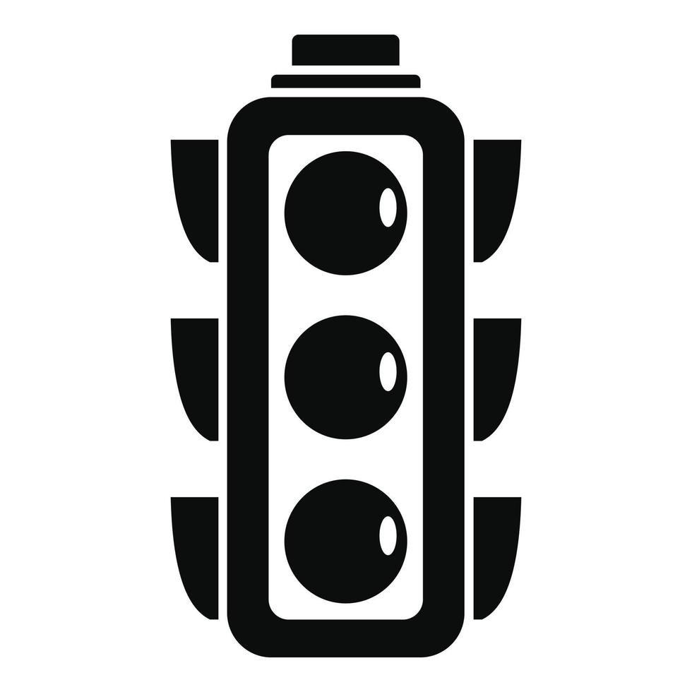 City traffic lights icon, simple style vector