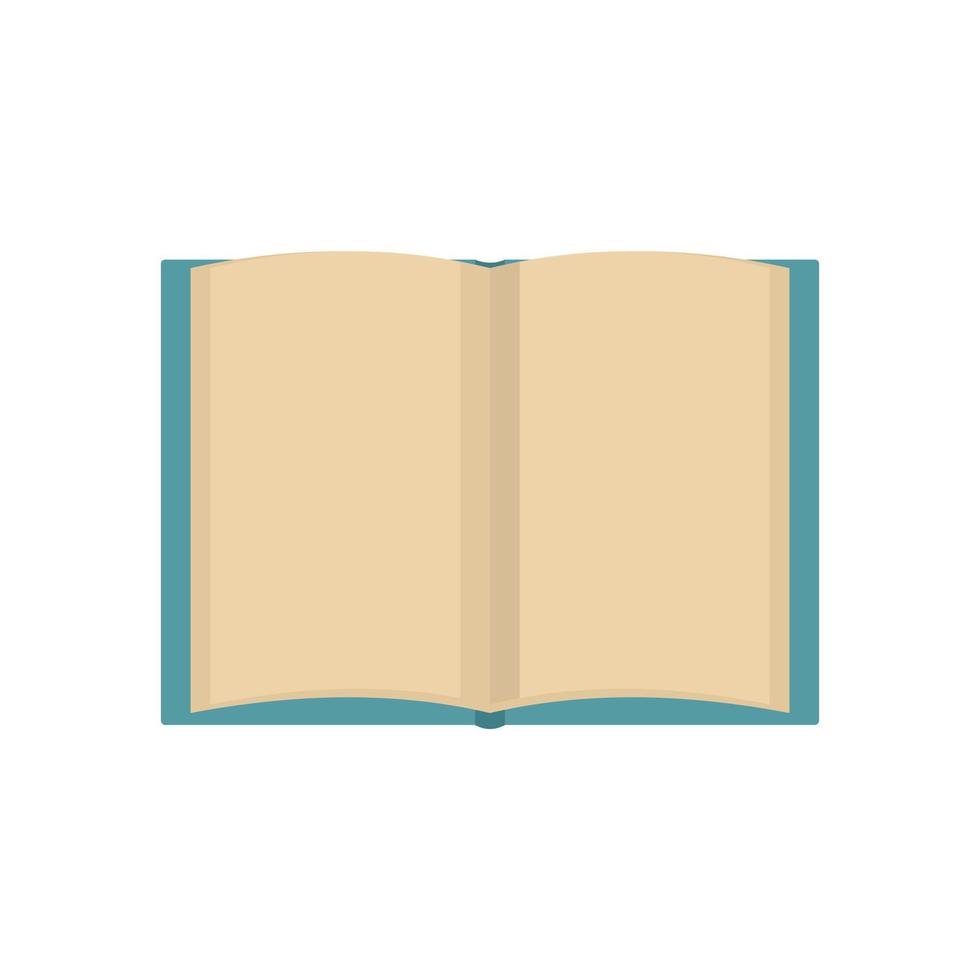 icono de novela de libro, tipo plano vector