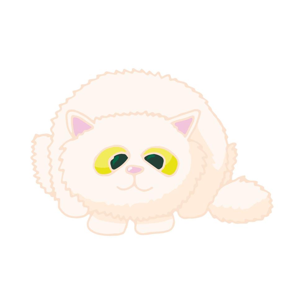 Cat icon, cartoon style vector