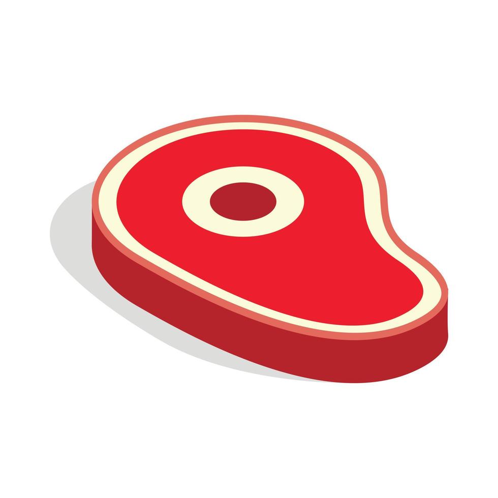 Meat icon, isometric 3d style vector
