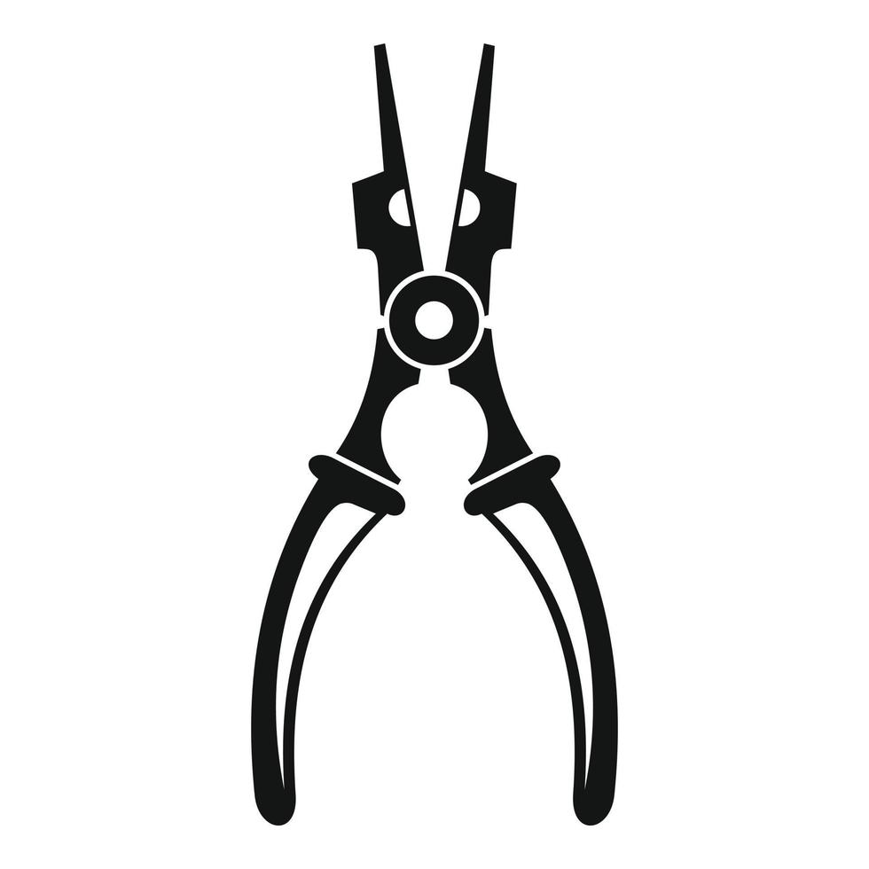 icono de herramienta de corte de cable, estilo simple vector