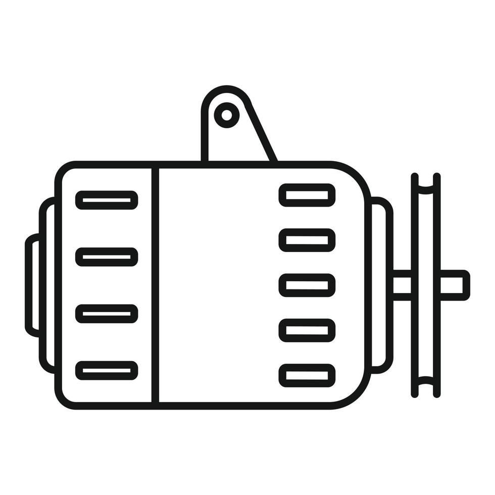 Car alternator icon, outline style vector